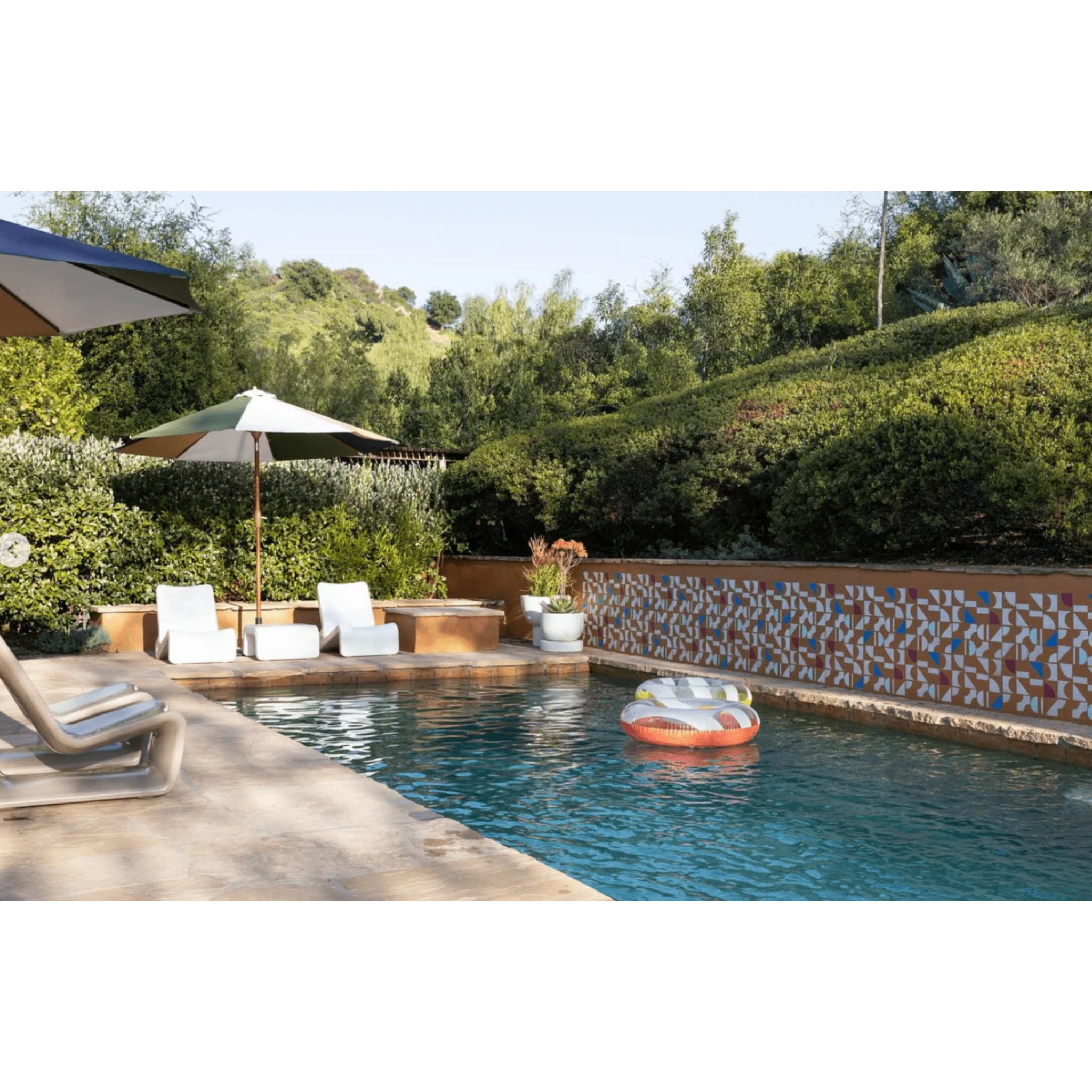 Line Lounge Chair | Baja Shelf Pool Lounger -  Outdoor Furniture -  Tupelo 