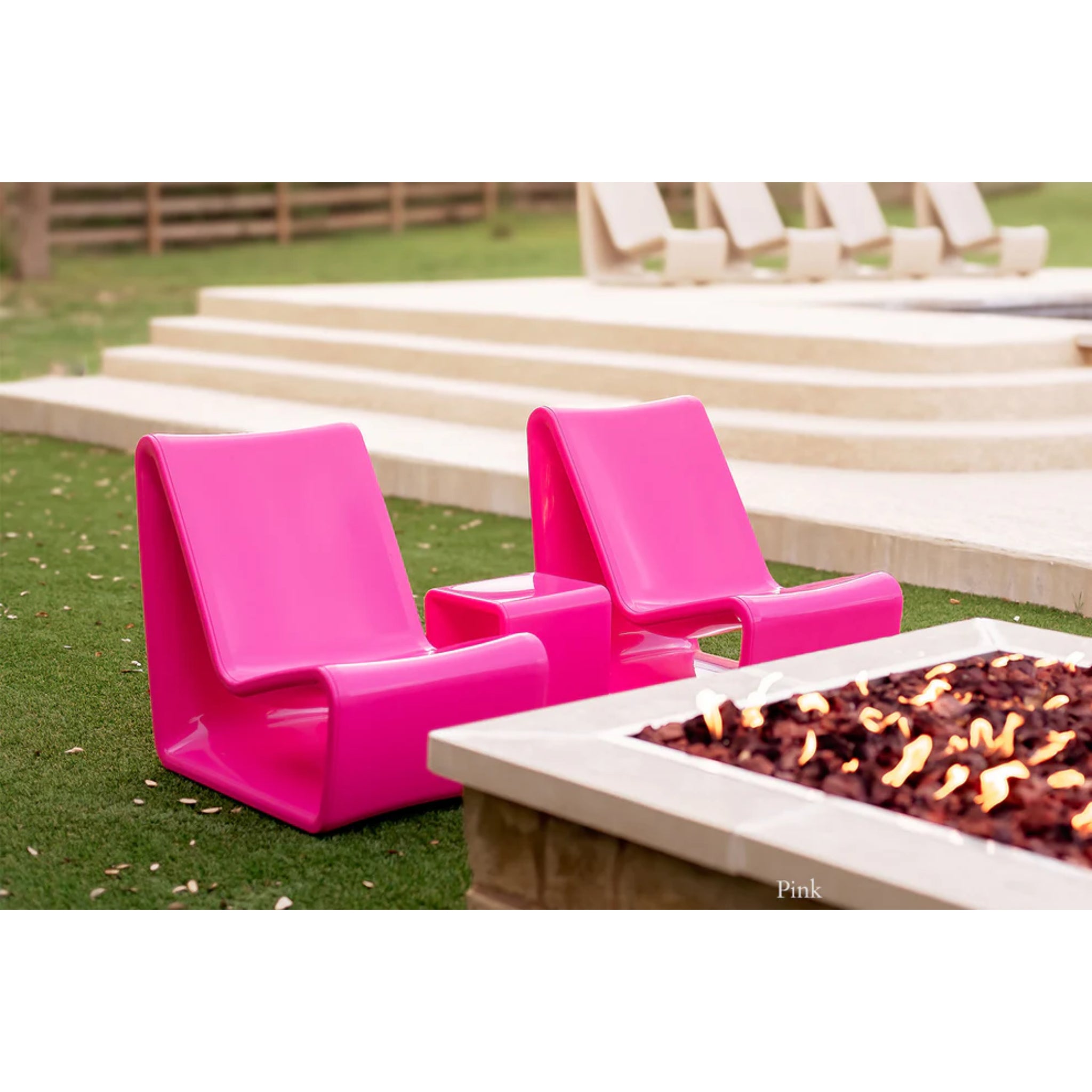Pink luxury pool chair designed for stylish outdoor entertaining and in-pool relaxation
