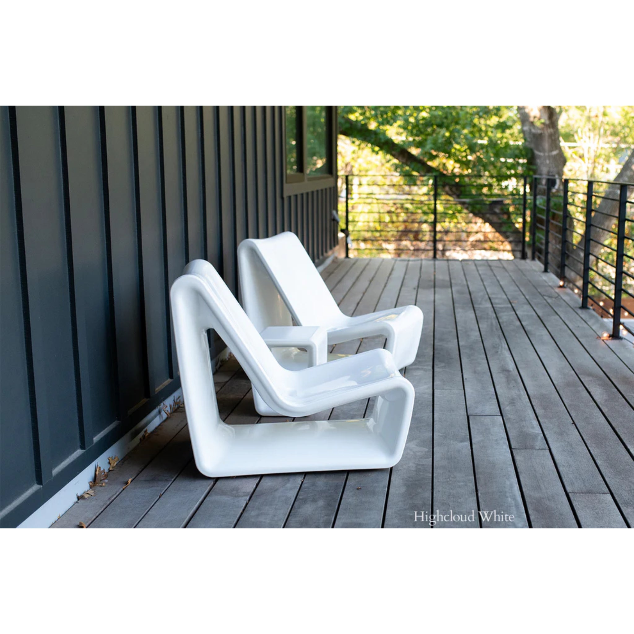 Tupelo white outdoor loop side table designed for poolside entertaining and resort-style outdoor living