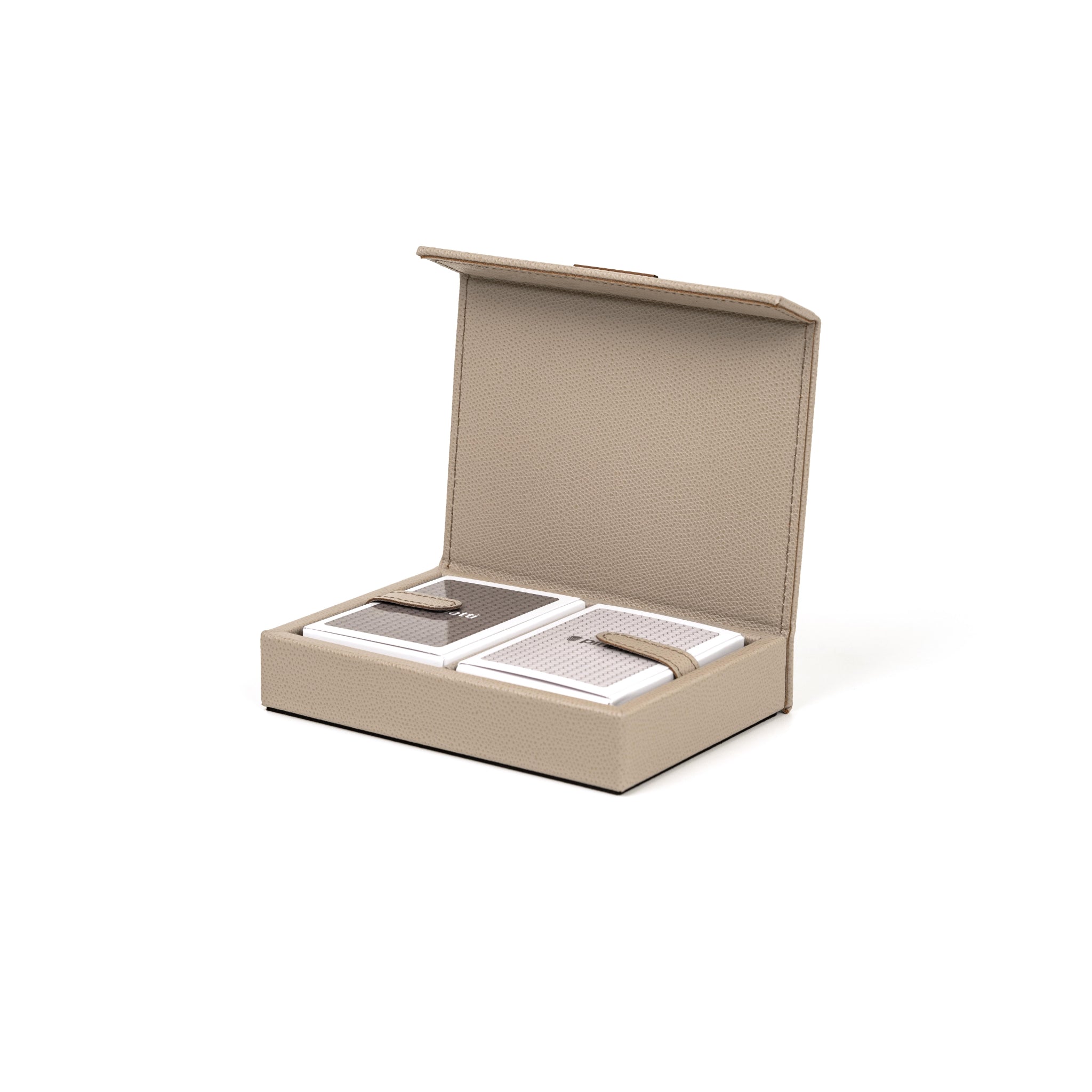 Playing Cards Set in Italian Leather Box | Pinetti Collection -  Specialty Game -  Pinetti 