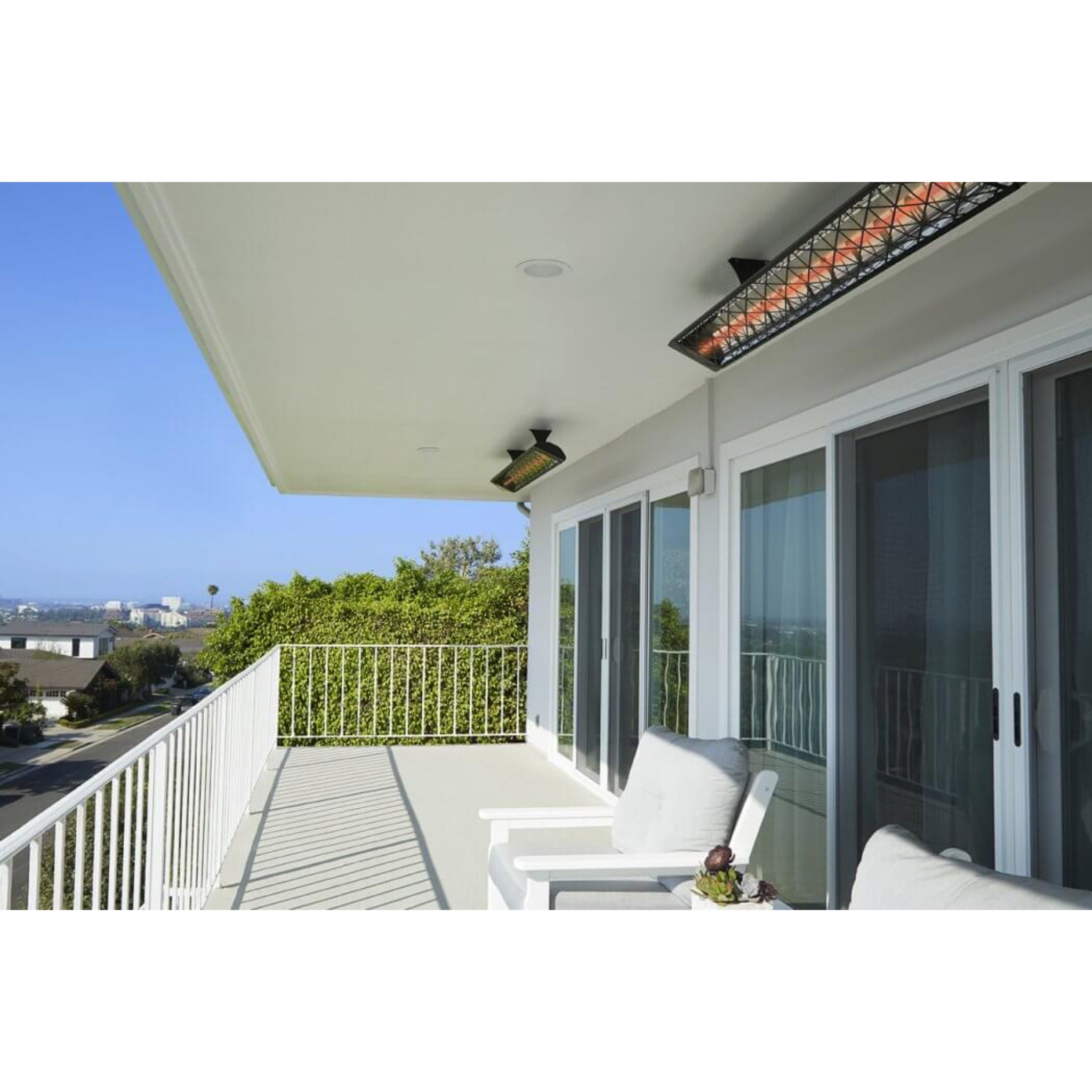 Infratech Motif Decorative Faceplate Collection contemporary design mounted on outdoor patio