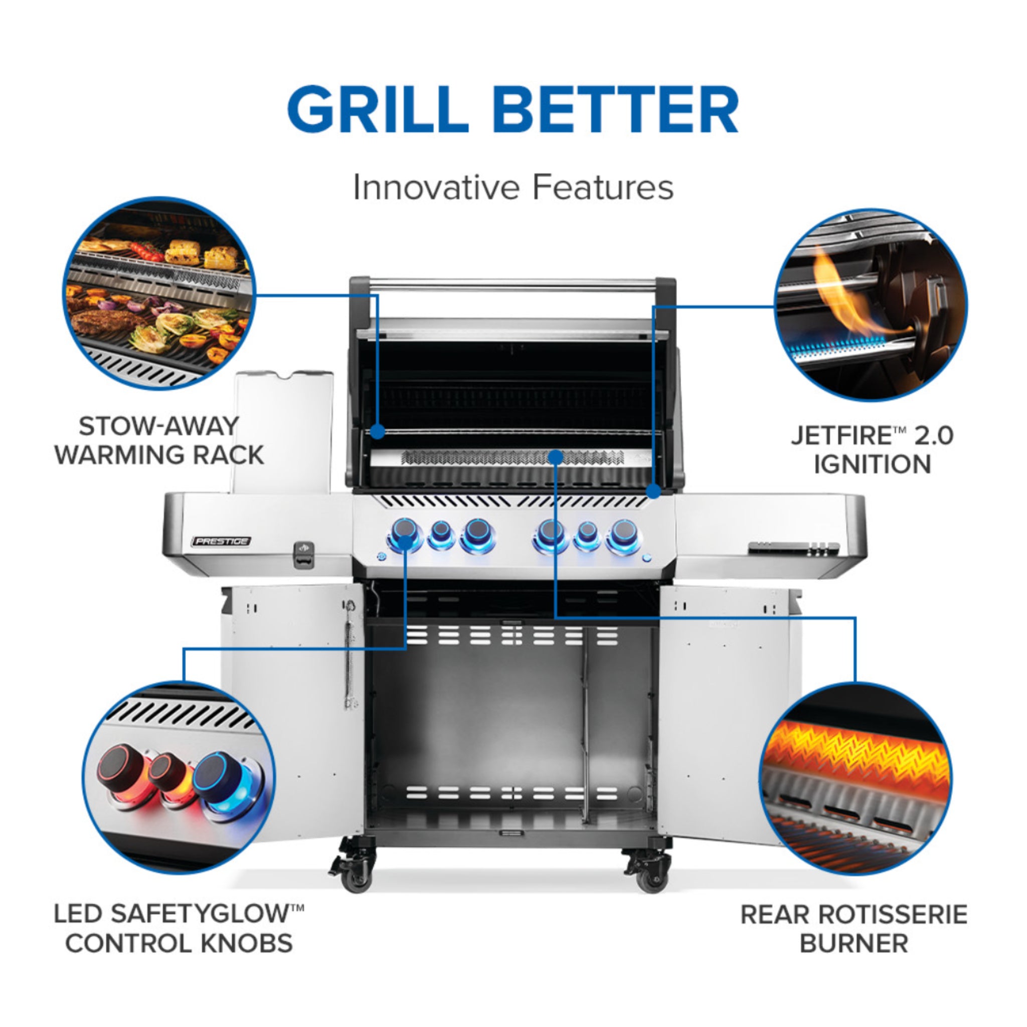 Napoleon Prestige® 500 Gas Grill with Infrared Side & Rear Burner -  Grills and BBQs -  Napoleon 