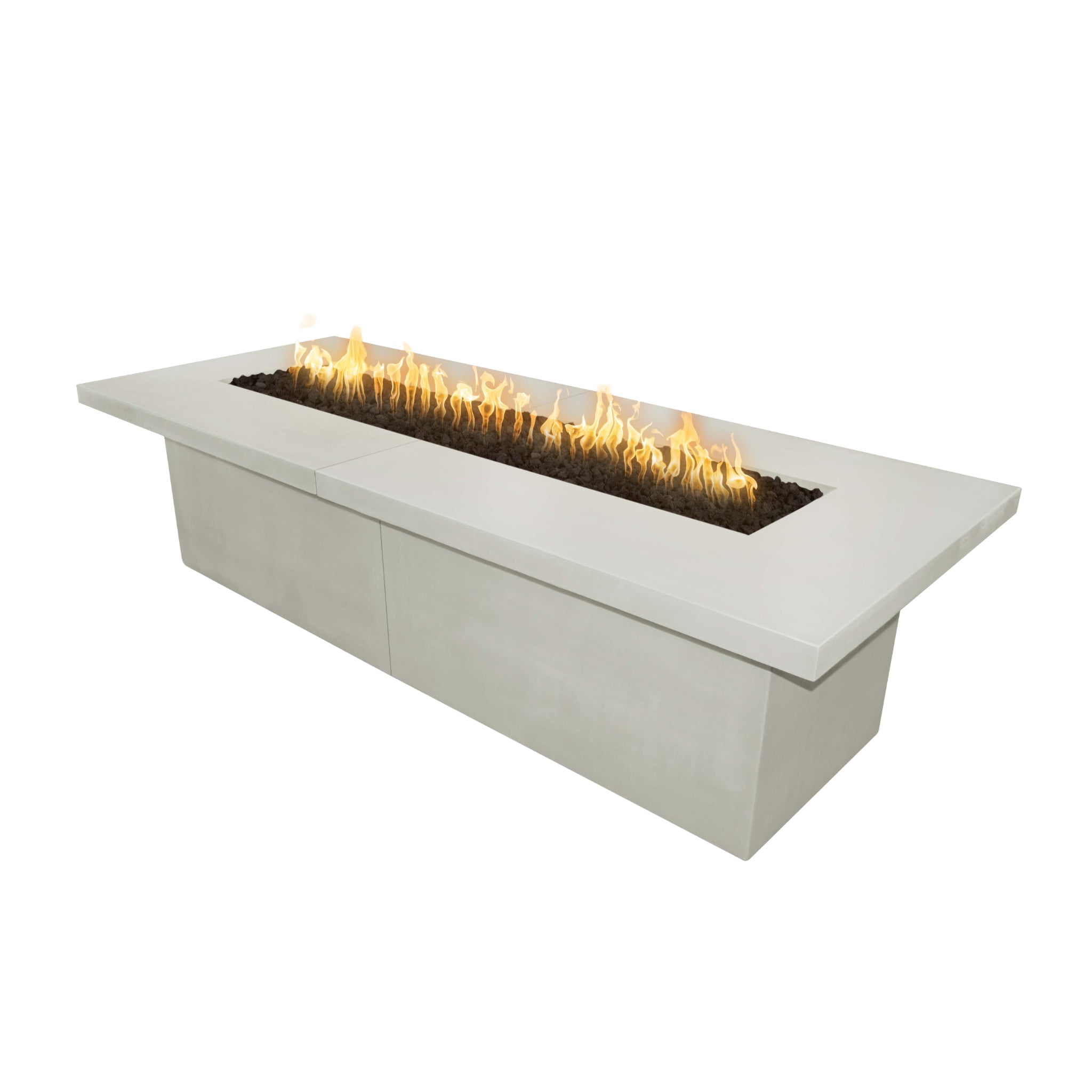Newport Rectangular Fire Table 72" - 144" | Luxury Outdoor Gas Fire Feature