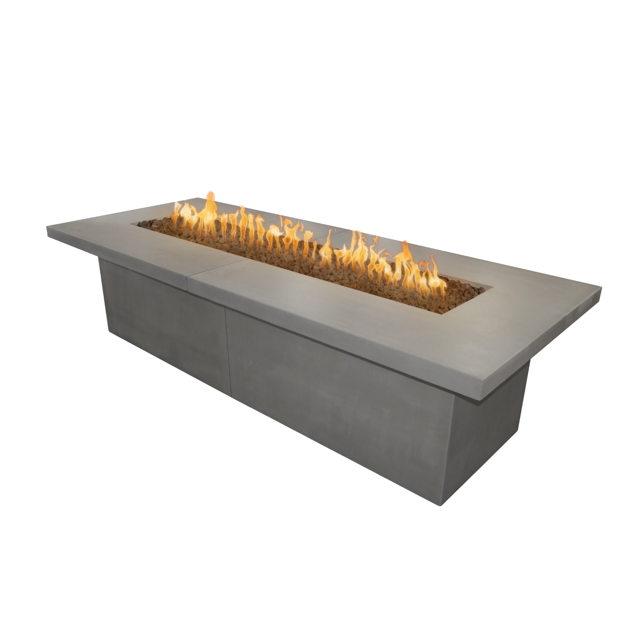 Newport Rectangular Fire Table 72" - 144" | Luxury Outdoor Gas Fire Feature