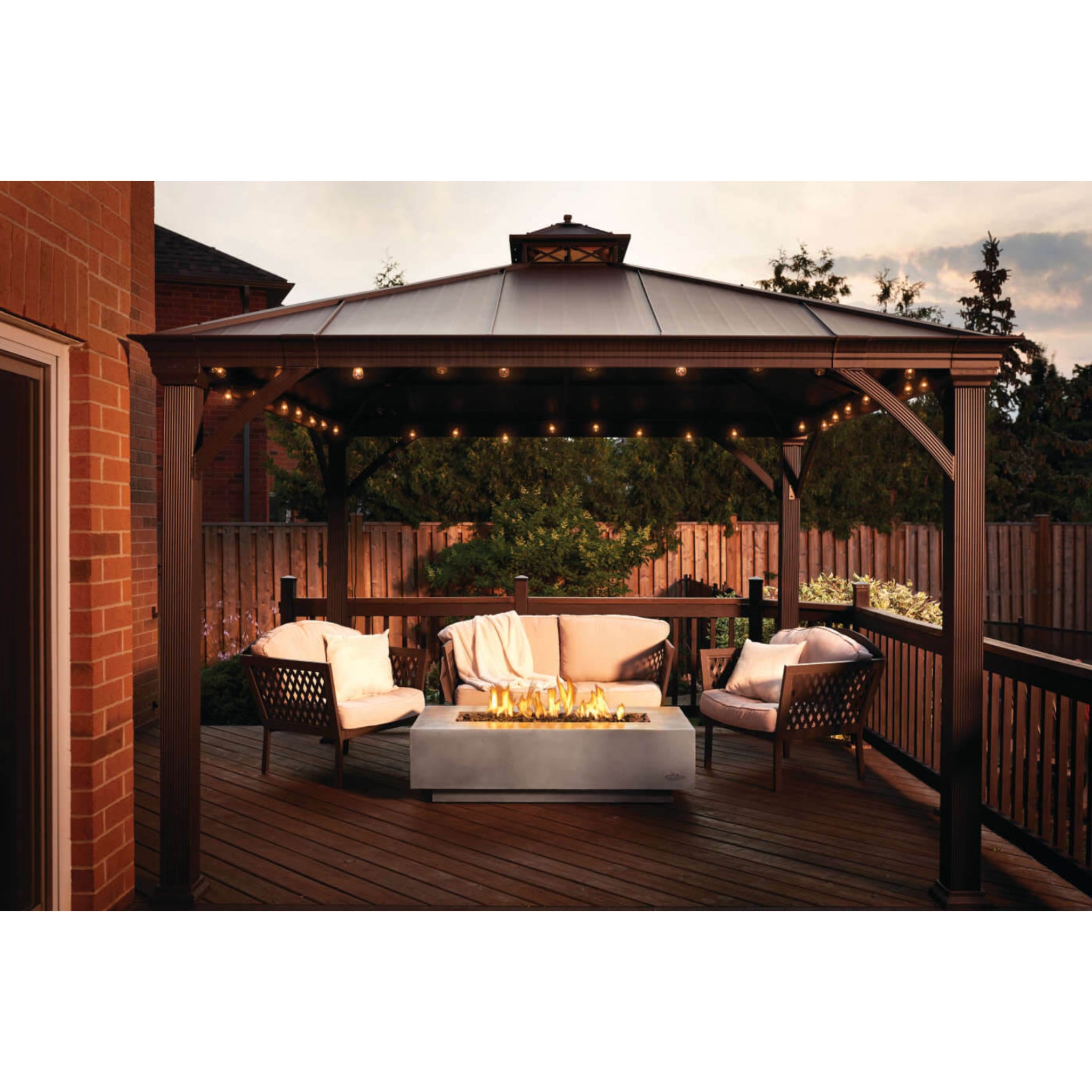 Nexus Rectangular Patioflame® Fire Pit 56" and 72" | Luxury Outdoor Gas Fire Feature -  Fire Pits -  Napoleon 