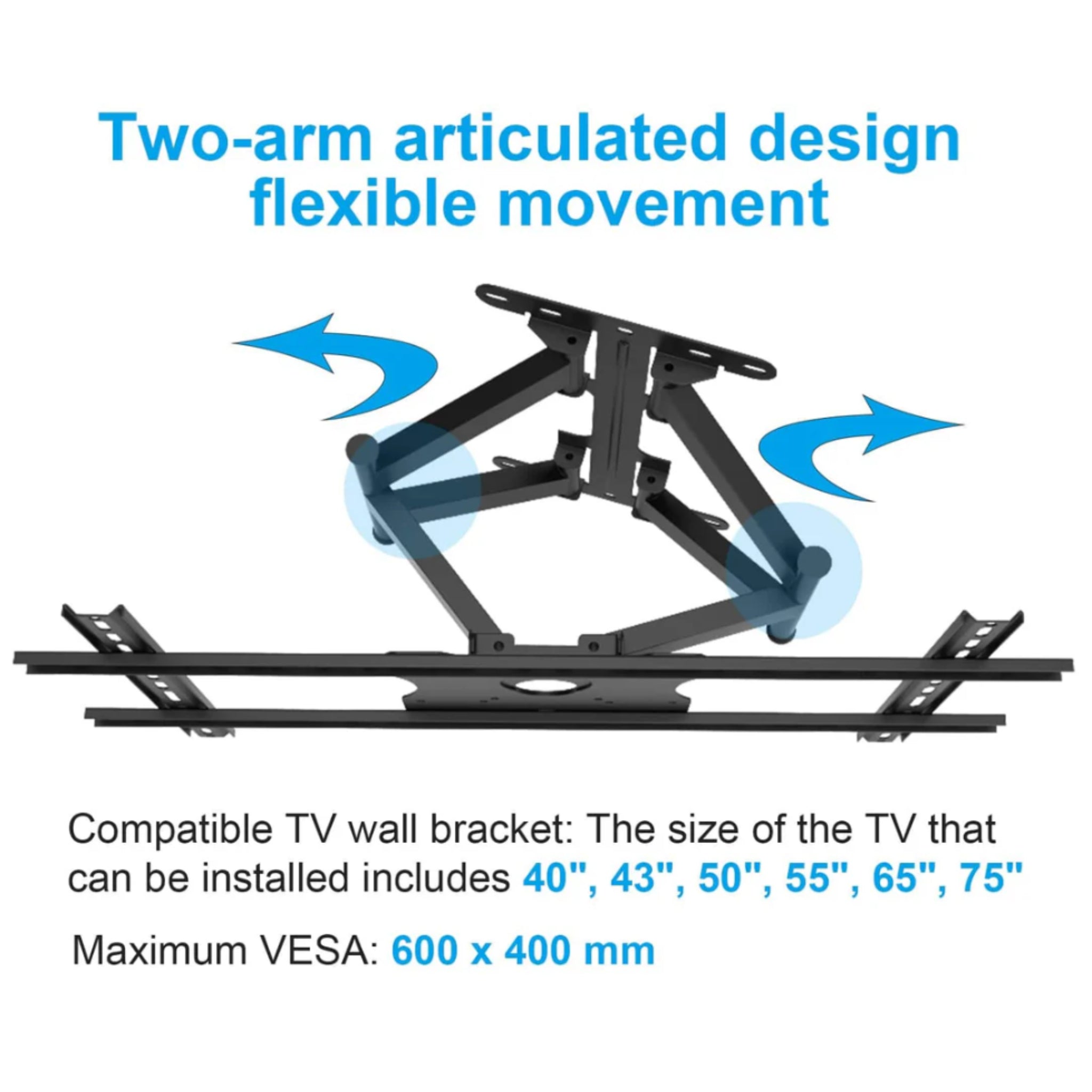 Outdoor Full Motion TV Wall Mount -  TV Wall Mount -  Sylvox 