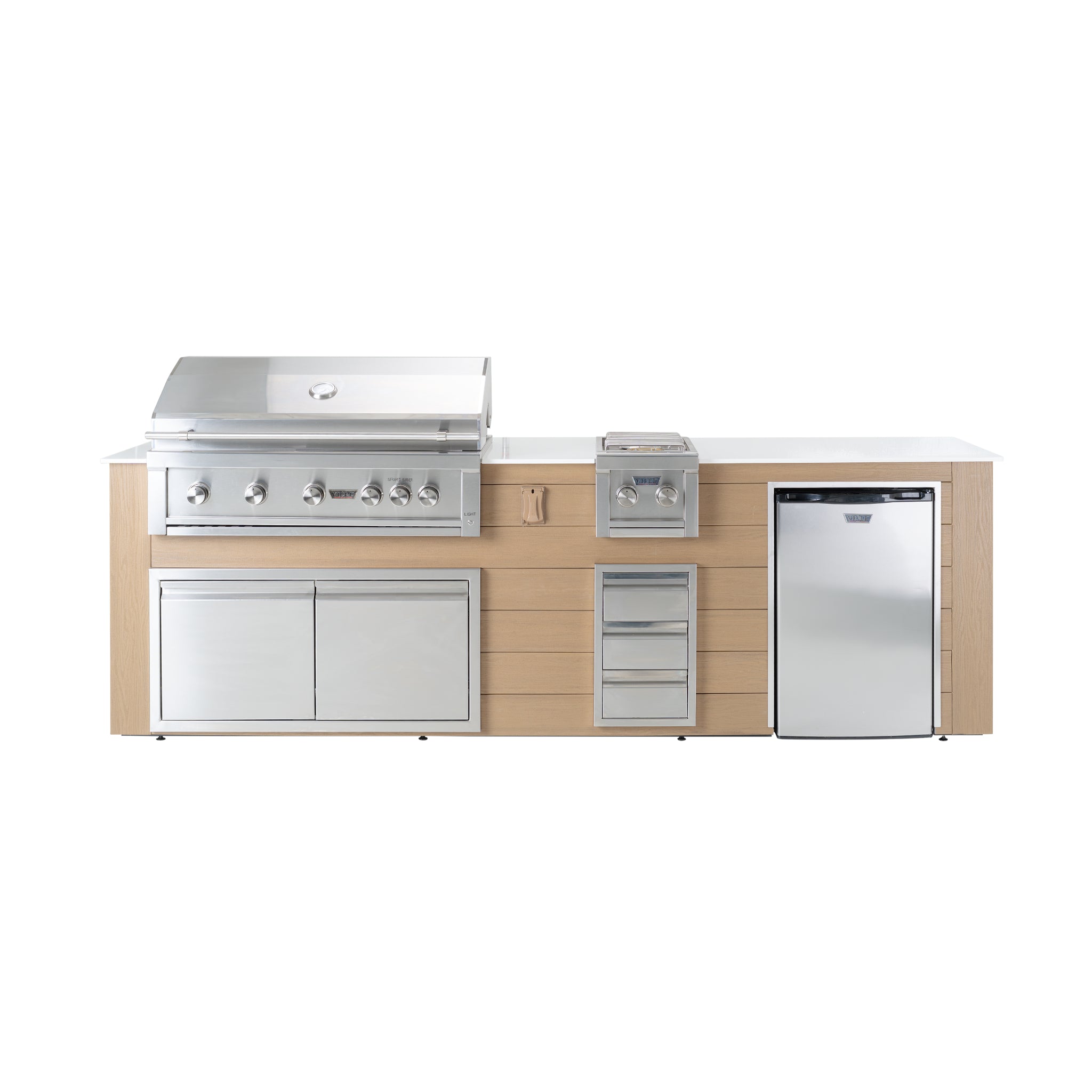 112" Outdoor Kitchen Island with Grill | Pacific Collection