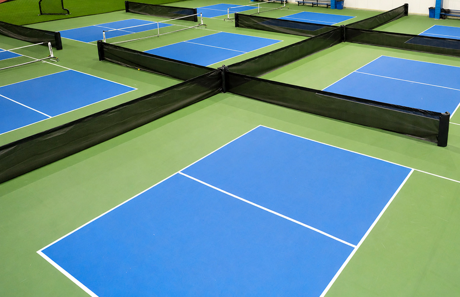 Douglas Sports Pickleball Court Divider on pickleball courts