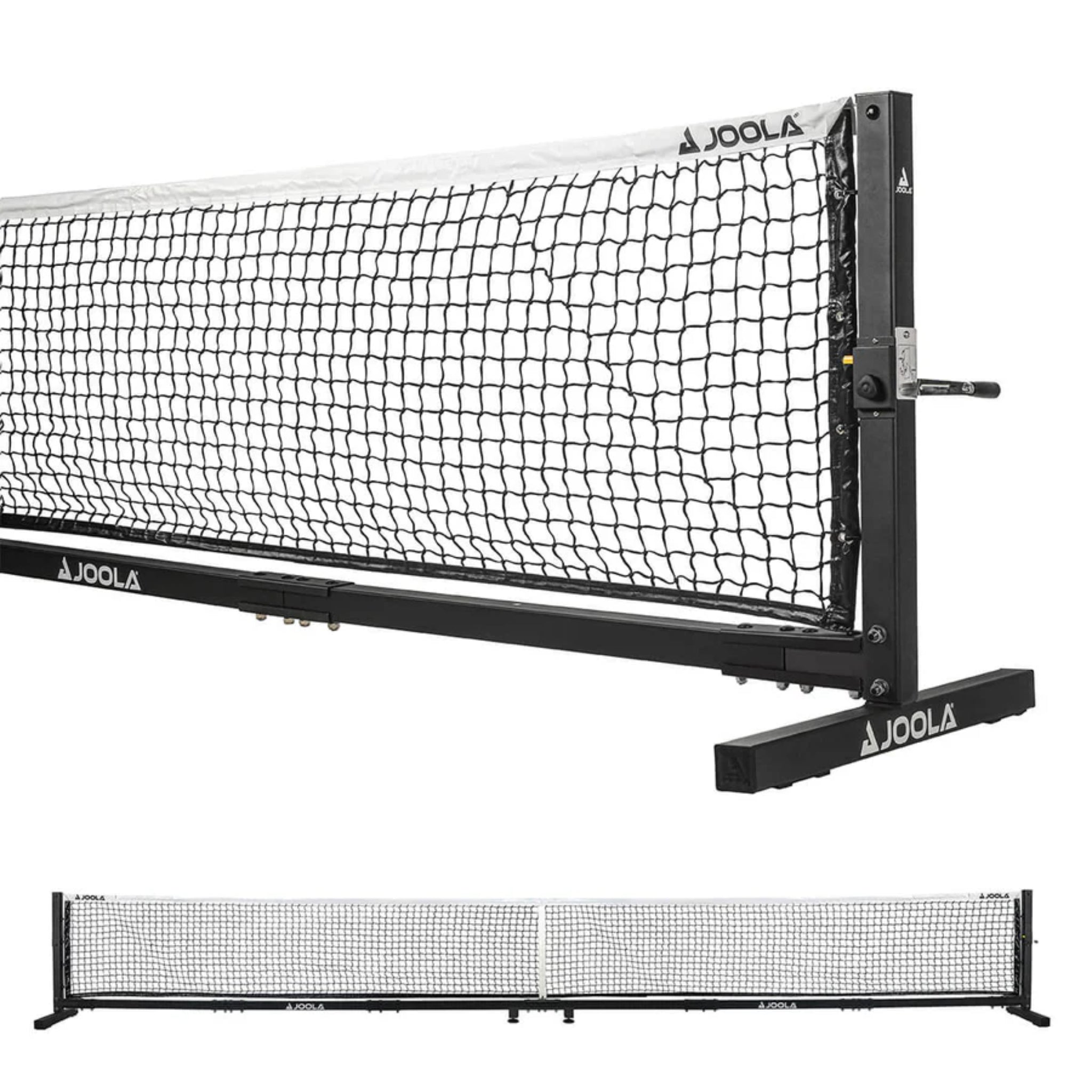JOOLA Pro Pickleball Net system with heavy duty steel frame for semi permanent court setup