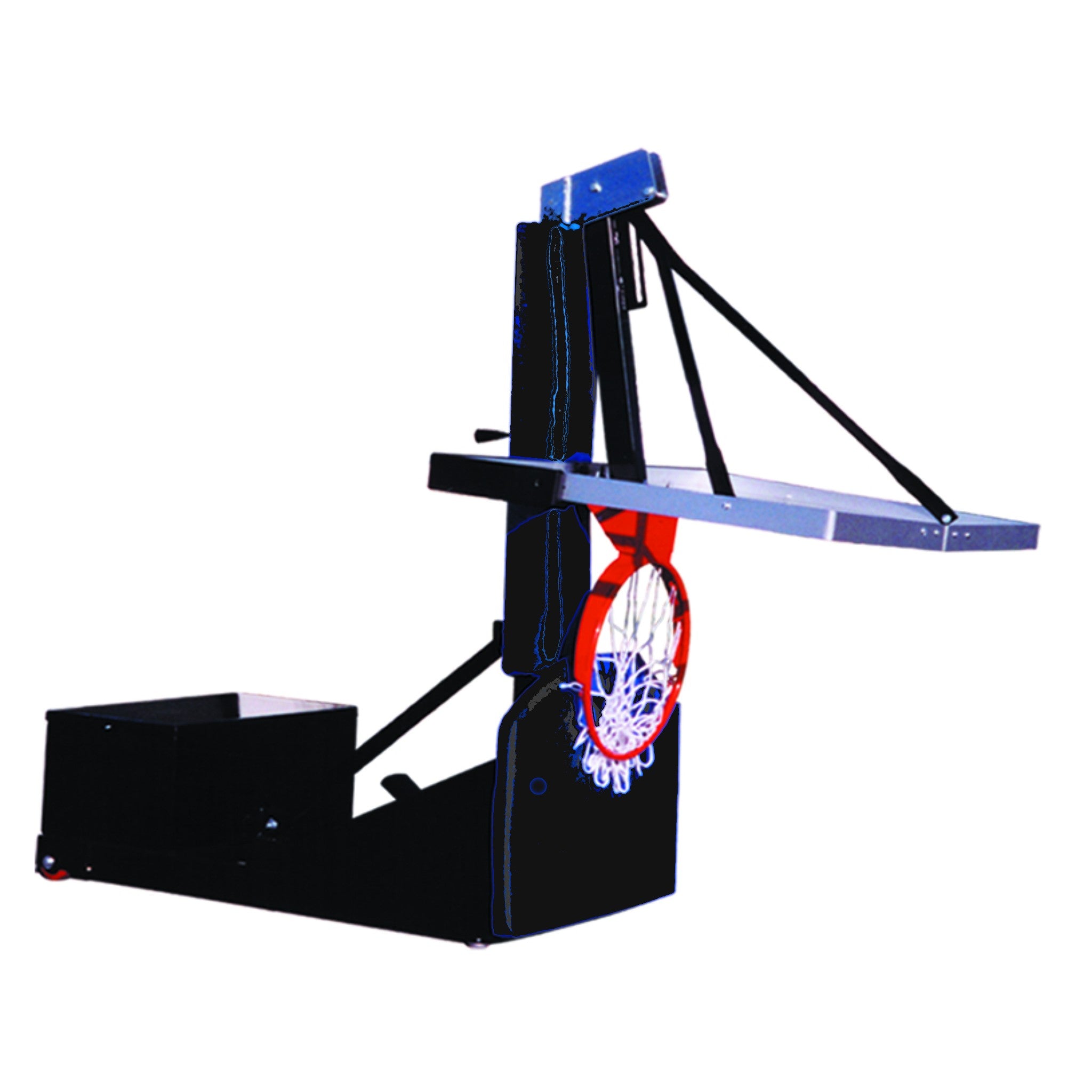 First Team Rampage adjustable portable basketball hoop with crank height adjustment system