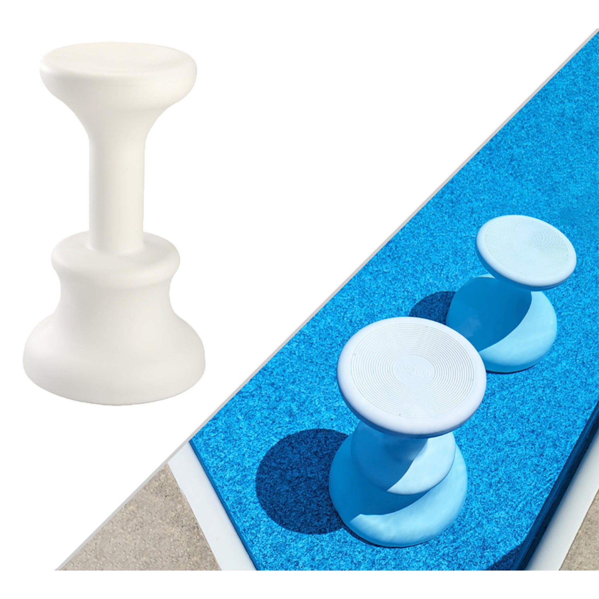 Dunn-Rite 30" Submersible pool stools used at swim-up bar 