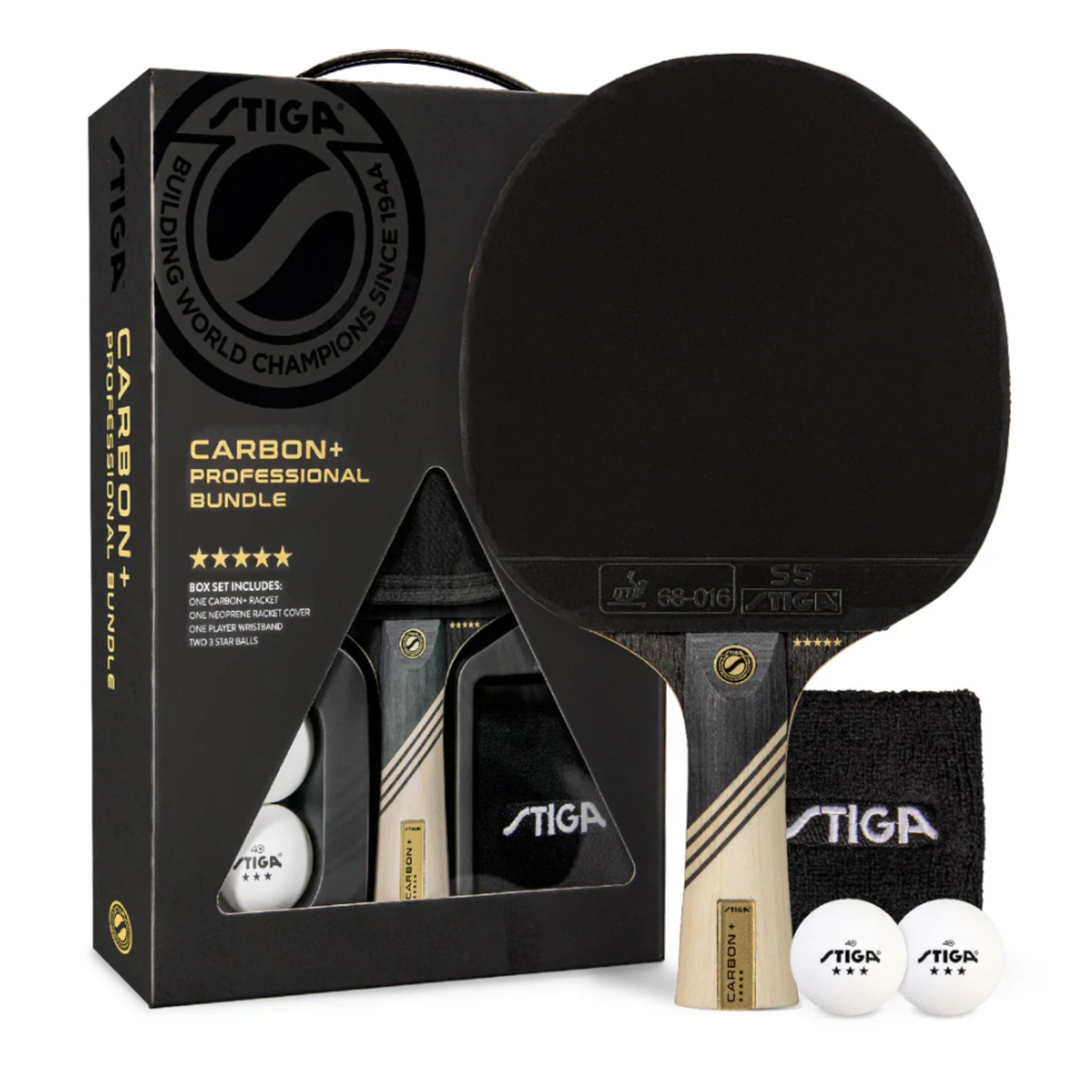 STIGA Cabon+ Table Tennis Paddle Bundle -  Table Tennis Paddles -  STIGA 