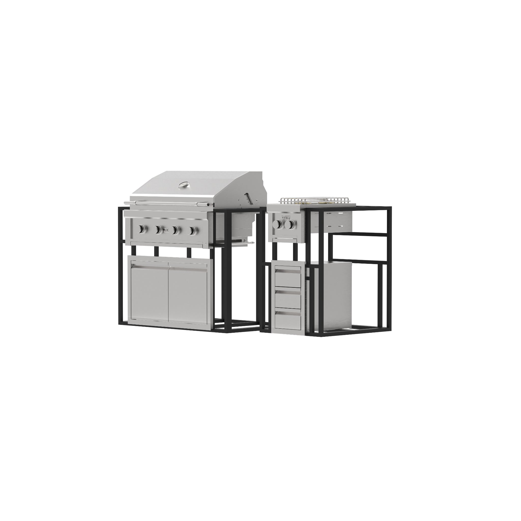Outdoor Kitchen with Grill - 72" Luxury BBQ Island (Signature Collection II)