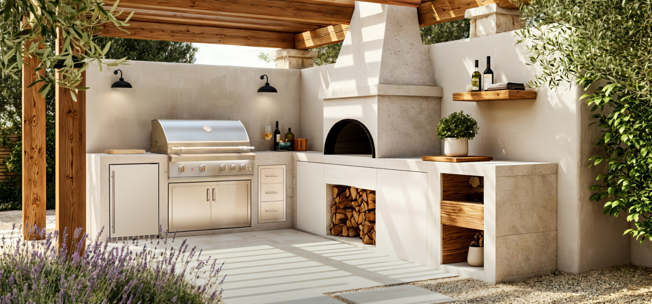 Summerset Outdoor Kitchen with grill in backyard