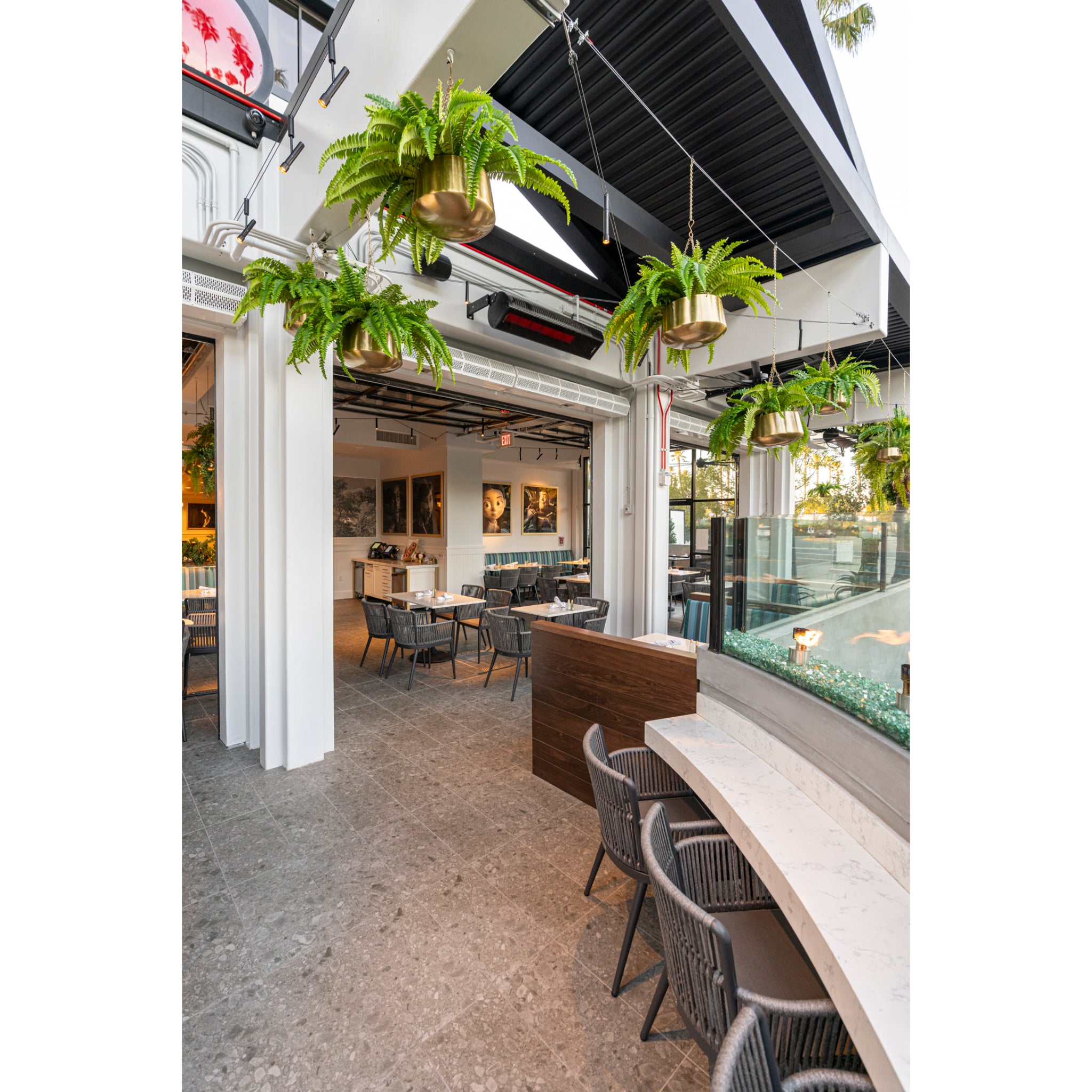 SunStar® Angled Mount Gas Patio Heater | 24K/35K BTU -  Permanent Patio Heater -  SunStar 