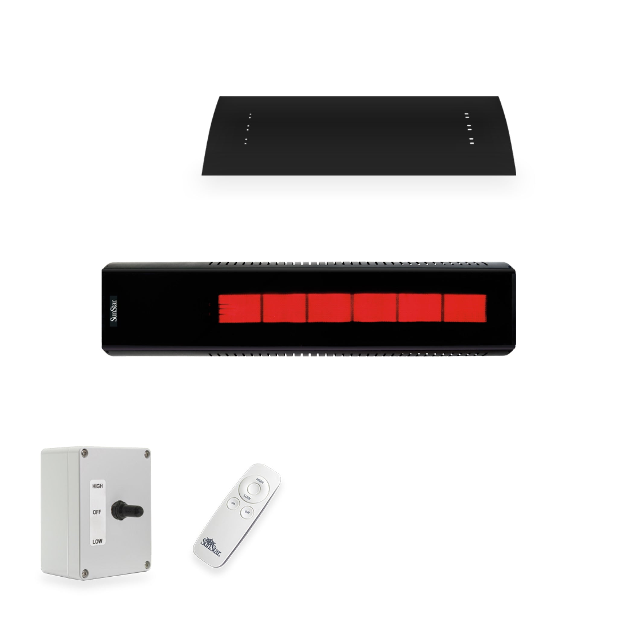 SunStar 24K to 35K BTU horizontal mounted gas patio heater