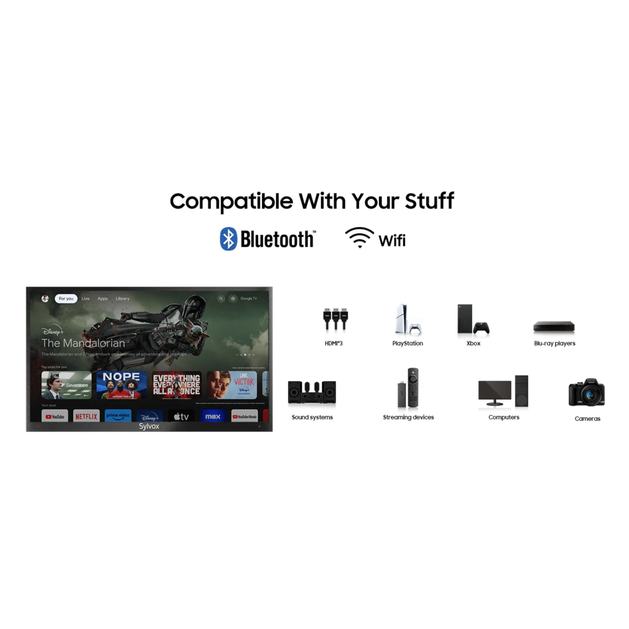 Sylvox 43" Outdoor Waterproof Google TV - Deck Pro 2.0 | Partial Sun Collection -  Outdoor TV -  Sylvox 