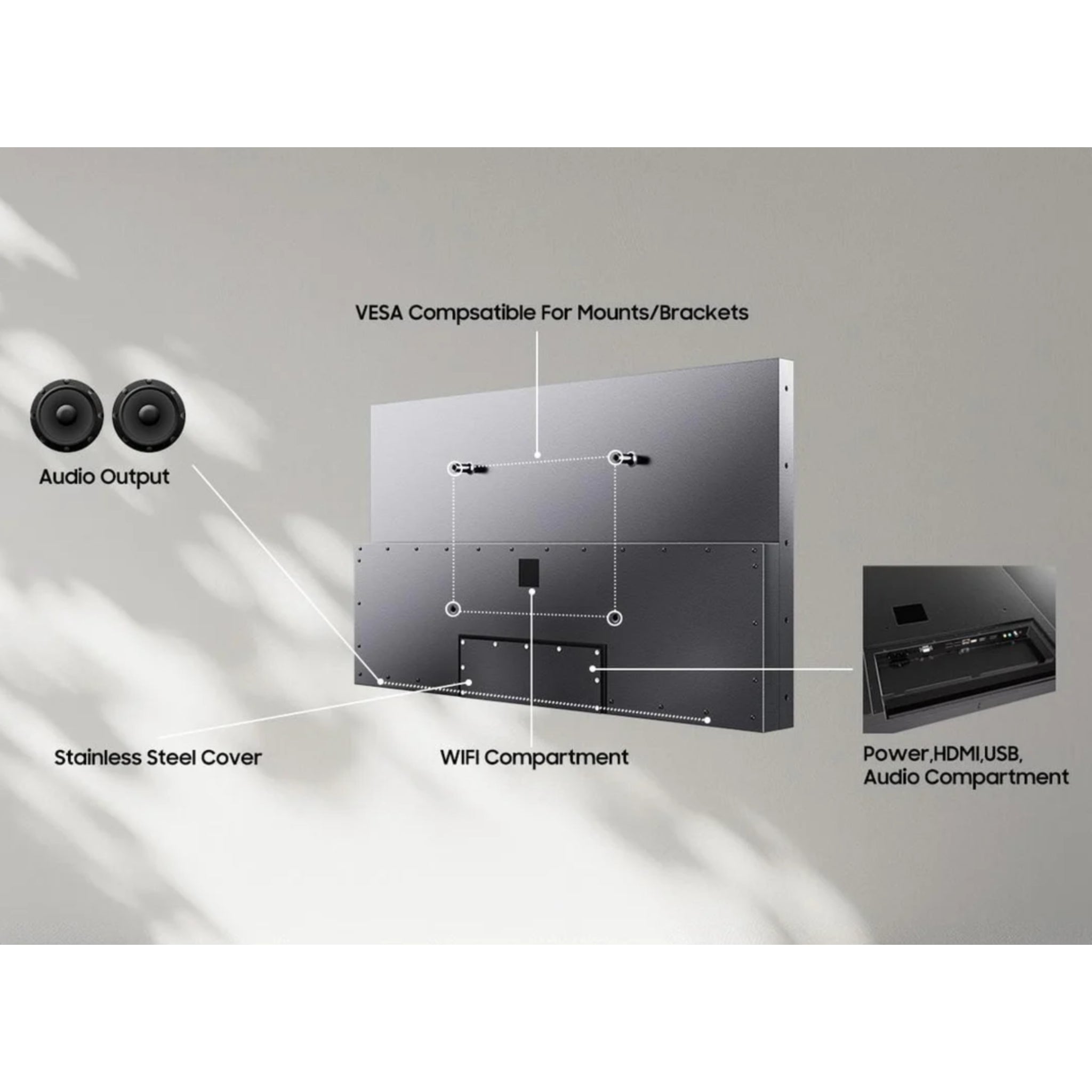 Sylvox 43" Outdoor Waterproof Google TV - Deck Pro 2.0 | Partial Sun Collection -  Outdoor TV -  Sylvox 