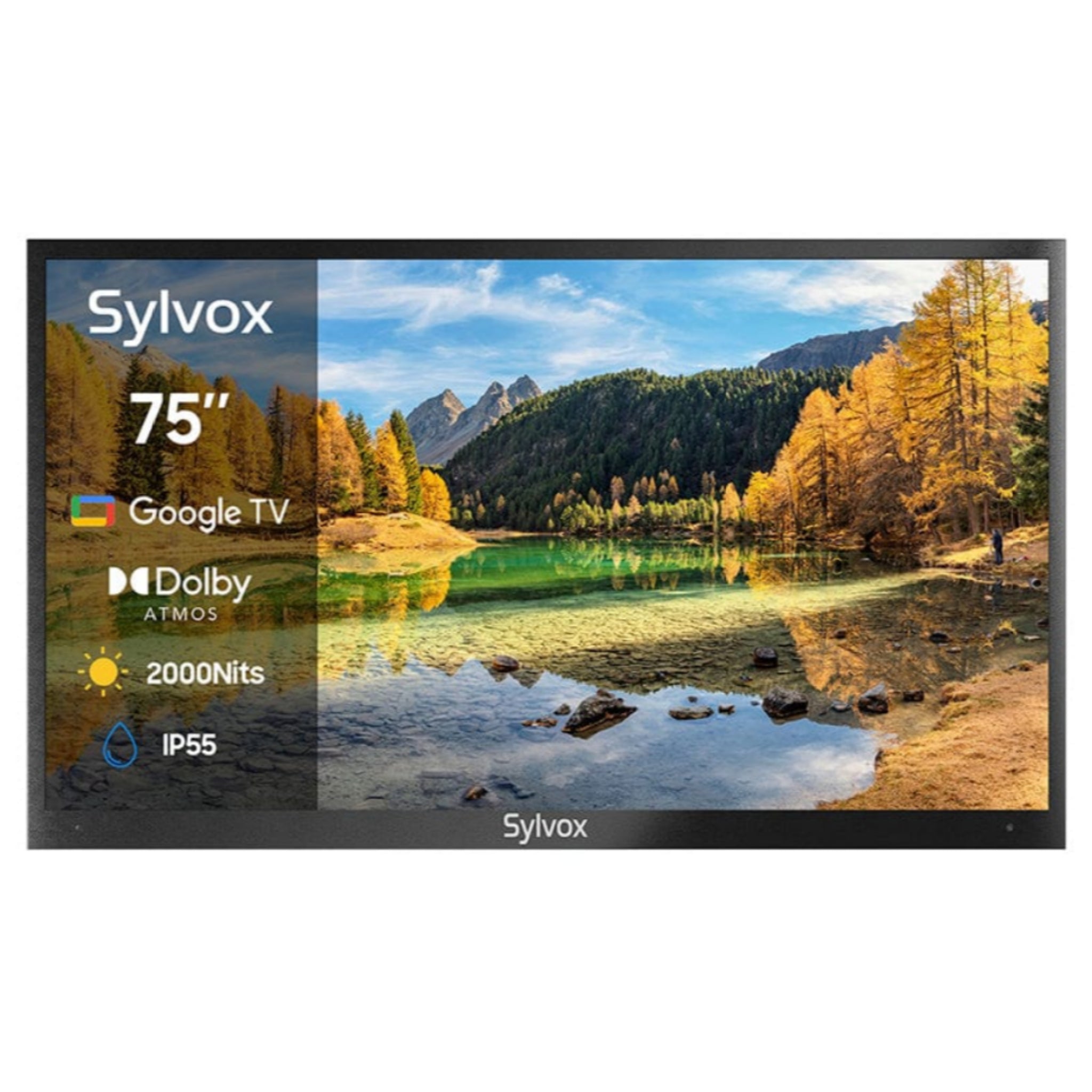Sylvox 75" Outdoor Waterproof Google TV - Pool Pro 2.0 | Full Sun Collection -  Outdoor TV -  Sylvox 