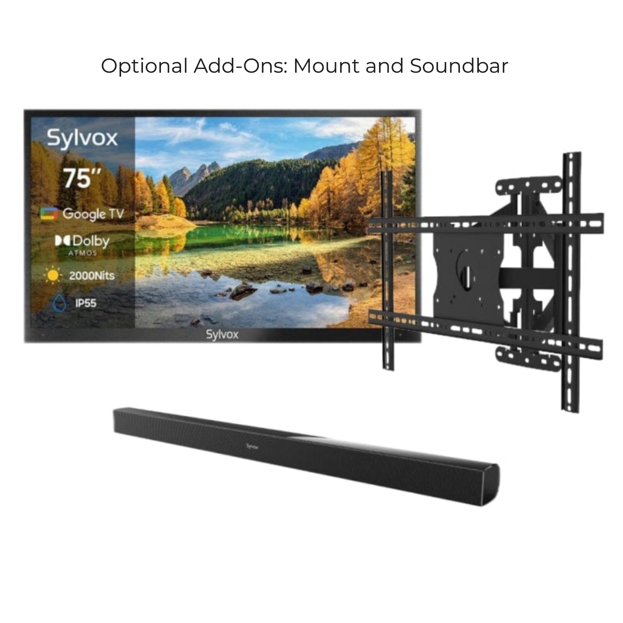 Sylvox 75" Outdoor Waterproof Google TV - Pool Pro 2.0 | Full Sun Collection -  Outdoor TV -  Sylvox 