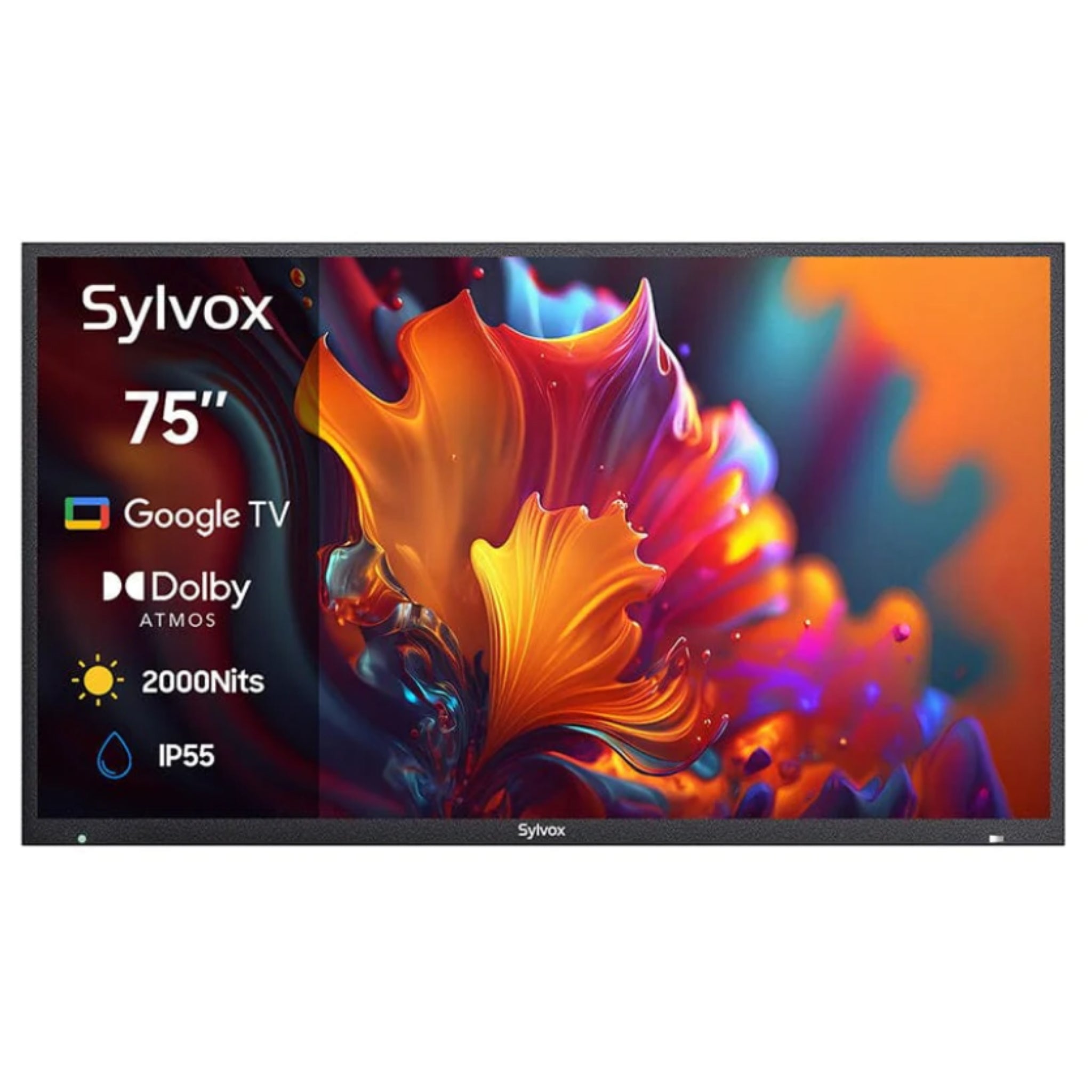 Sylvox 75" Outdoor Waterproof Google TV - Pool Pro Premium QLED 2.0 | Full Sun Collection -  Outdoor TV -  Sylvox 
