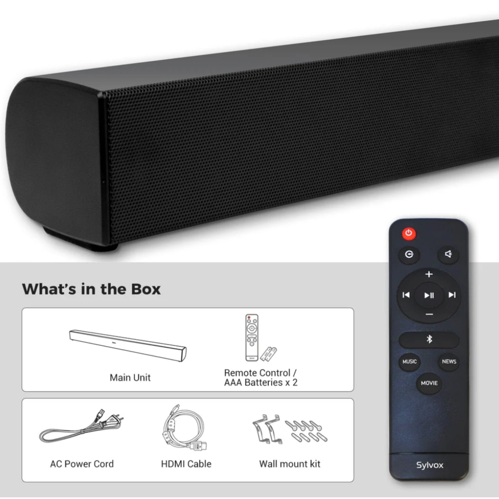 Sylvox Outdoor Pro Bluetooth 2.0 Waterproof Soundbar -  Outdoor Speaker -  Sylvox 