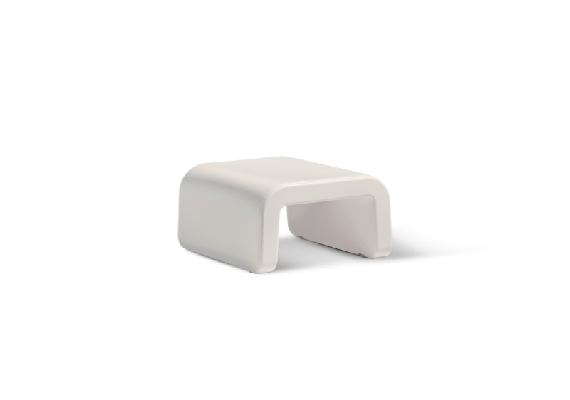 Tupelo Line Ottoman for in pool furniture lounging or table in ivory