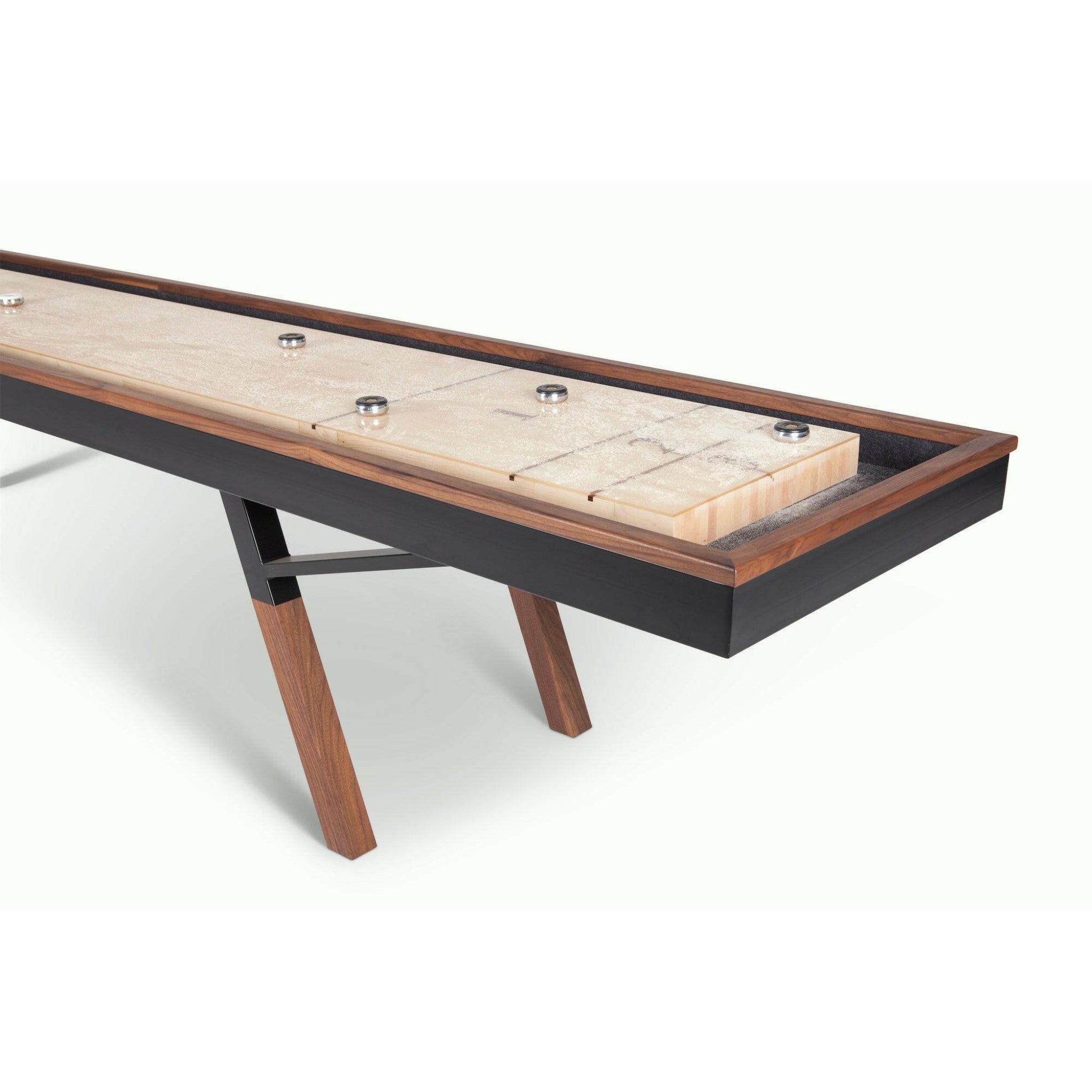 High end shuffleboard table for home game room luxury entertainment space