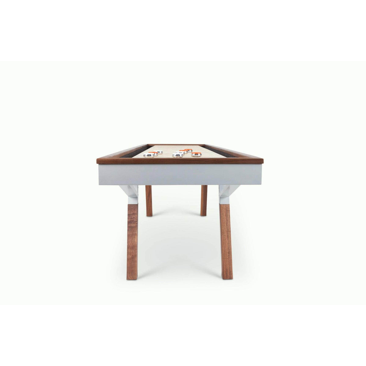 Premium indoor shuffleboard table handcrafted USA solid wood construction