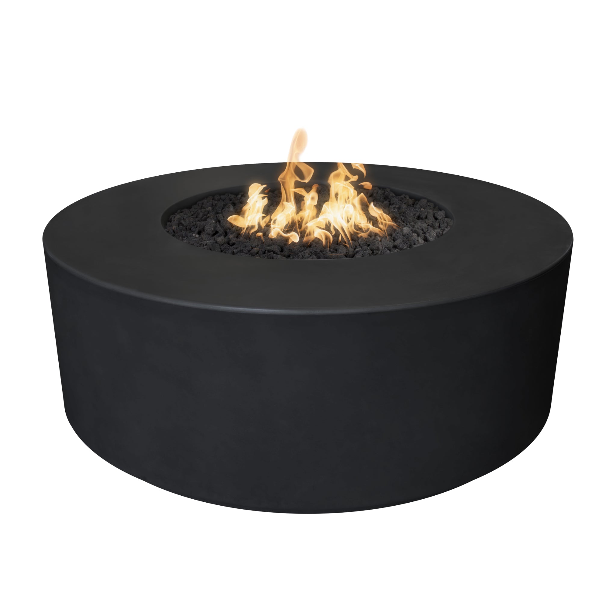 Florence Round Fire Pit, 54 inch, Black finish