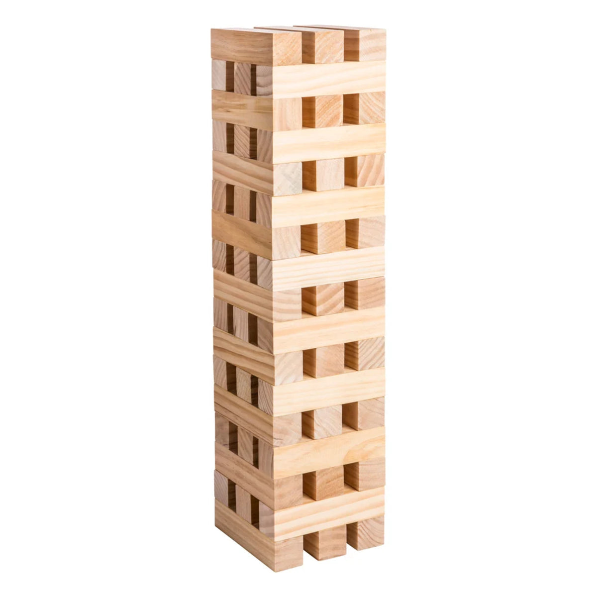 Triumph giant jenga wooden stacking tower game with oversized solid wood blocks