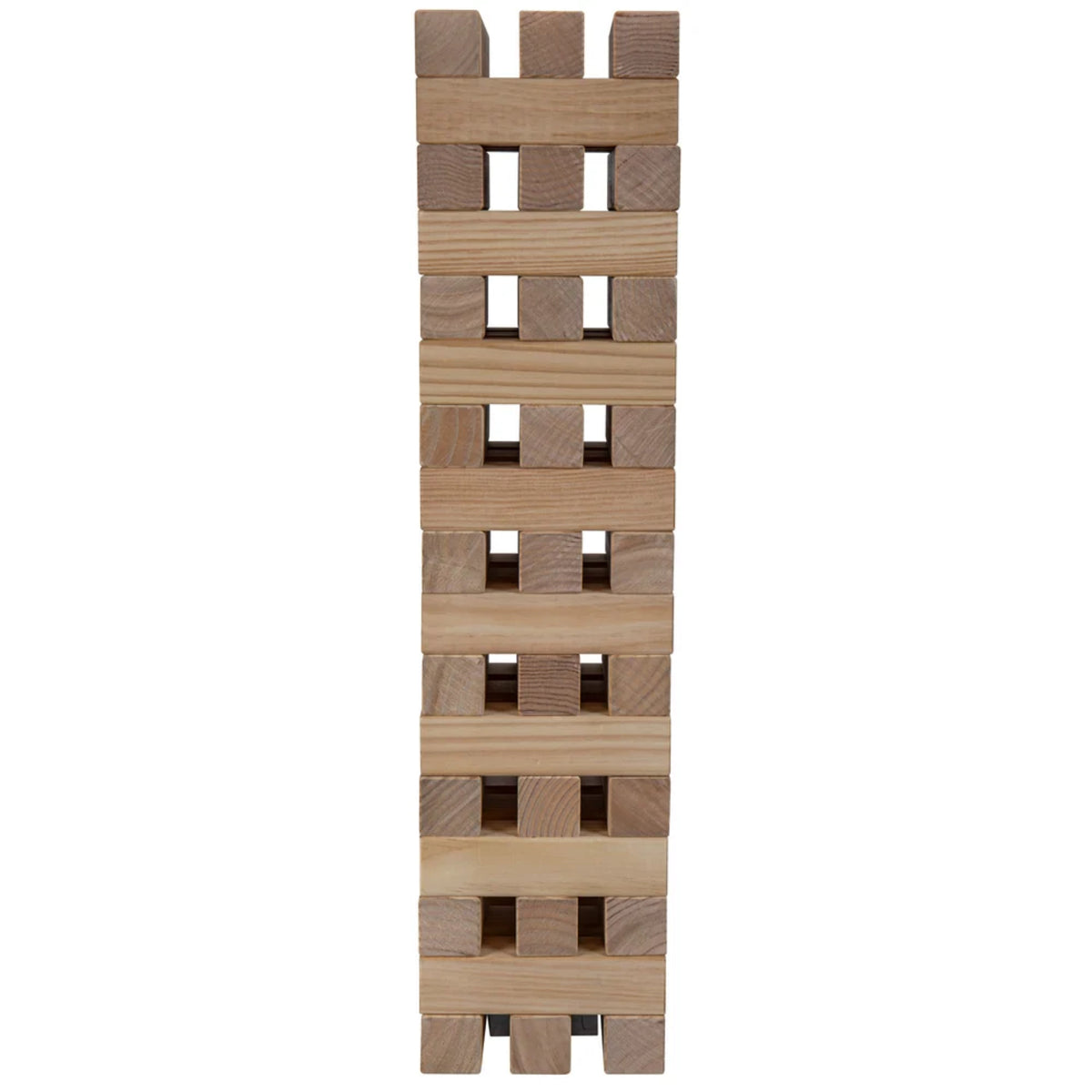 Triumph Giant Wooden Tumble Tower assembled in a tall vertical stack
