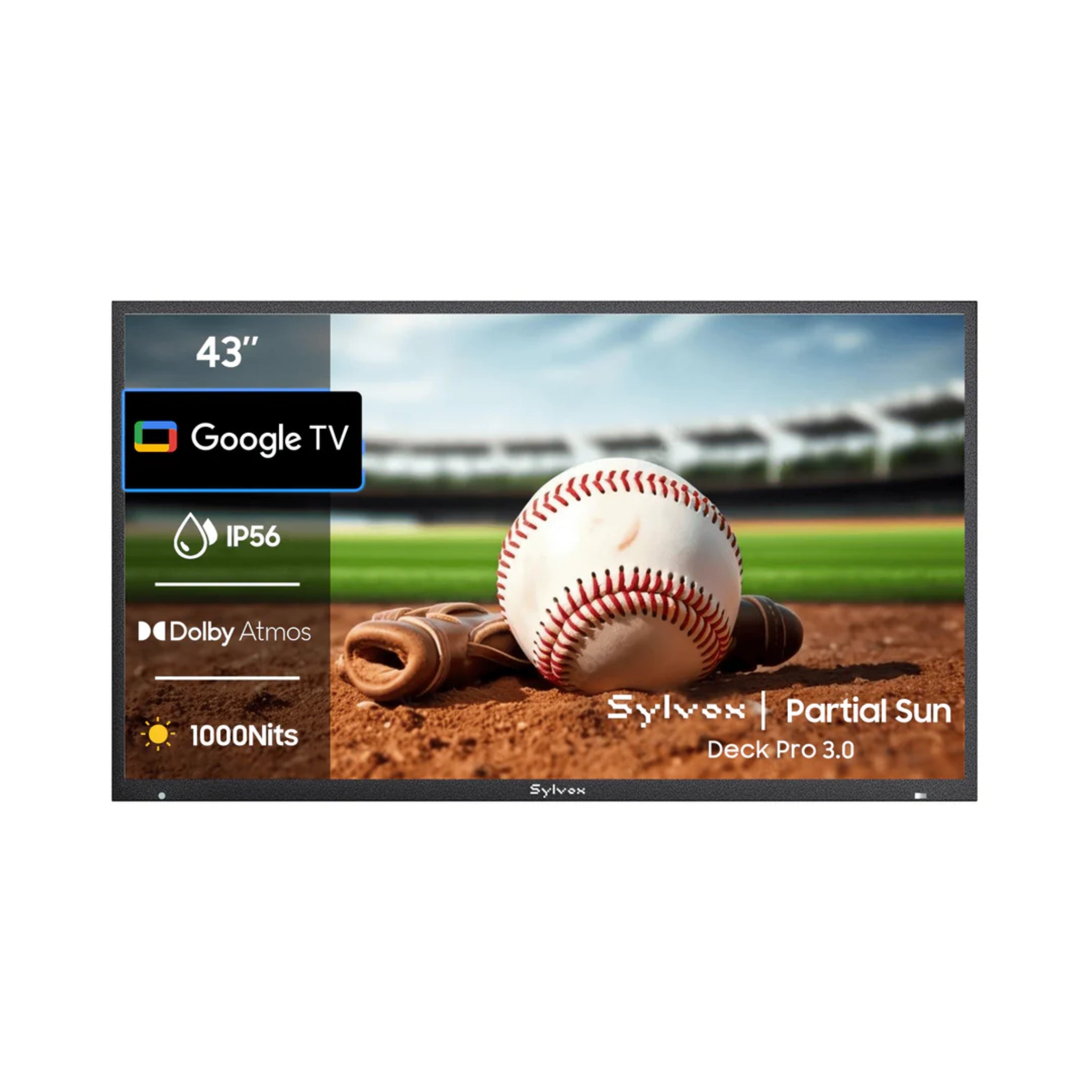 Sylvox 43" Outdoor Waterproof Google TV - Deck Pro 2.0 | Partial Sun Collection -  Outdoor TV -  Sylvox 