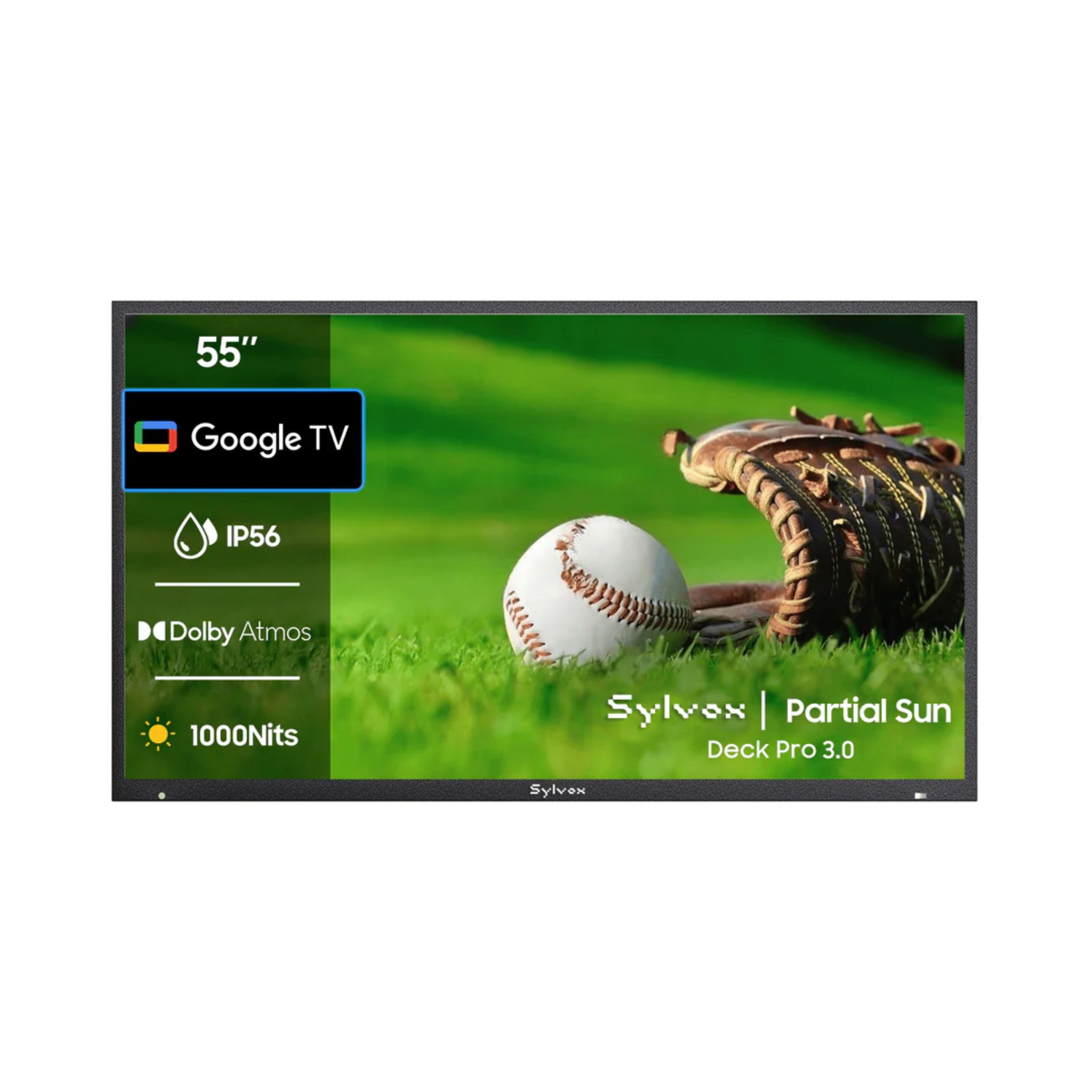 Sylvox 55" Outdoor Waterproof Google TV - Deck Pro 2.0 | Partial Sun Collection -  Outdoor TV -  Sylvox 