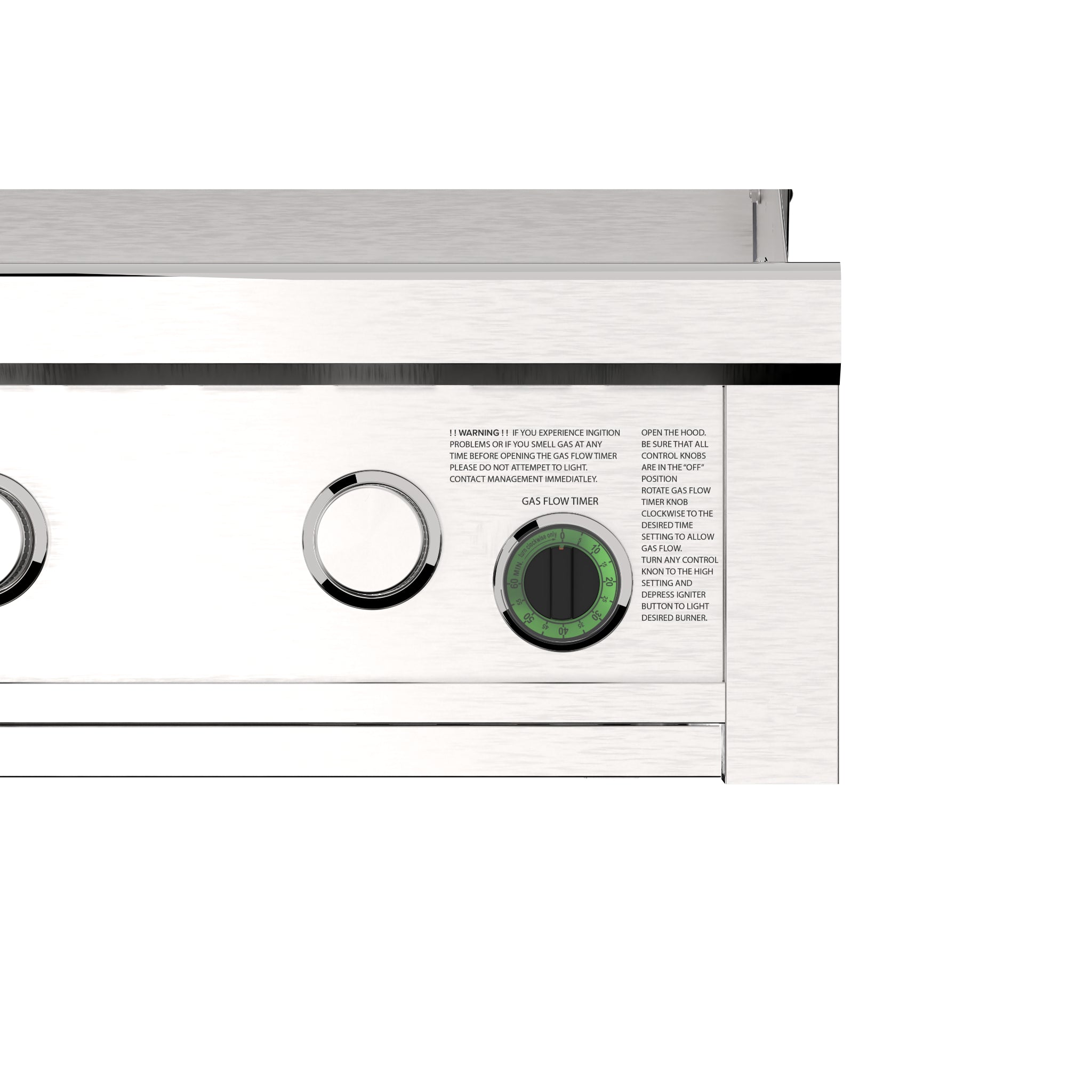 Commercial 36" 3-Burner Grill with Timer | Luxury Outdoor Stainless Steel Grill -  Grills and BBQs -  The Outdoor Plus 