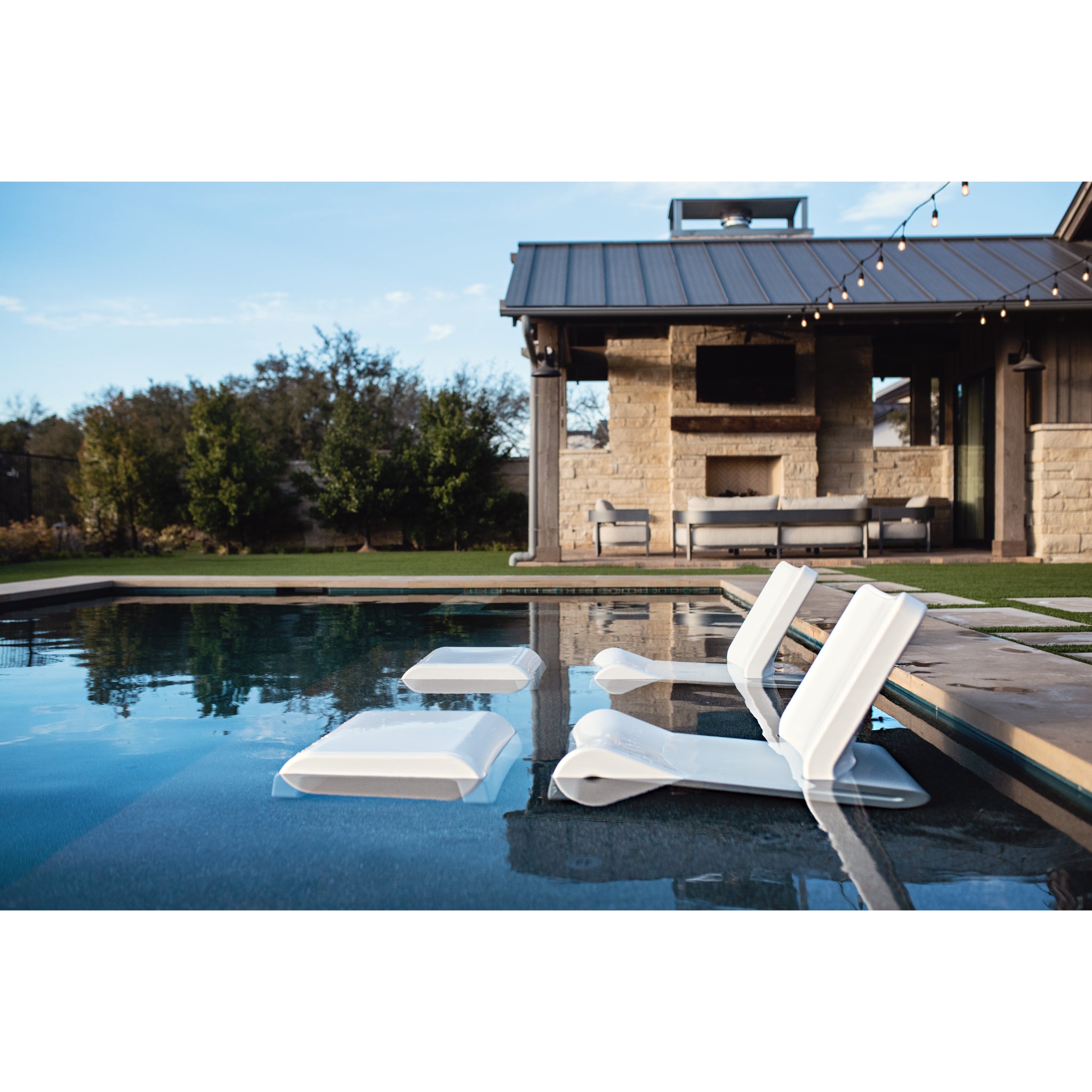 Line Ottoman | Baja Shelf Pool Ottoman