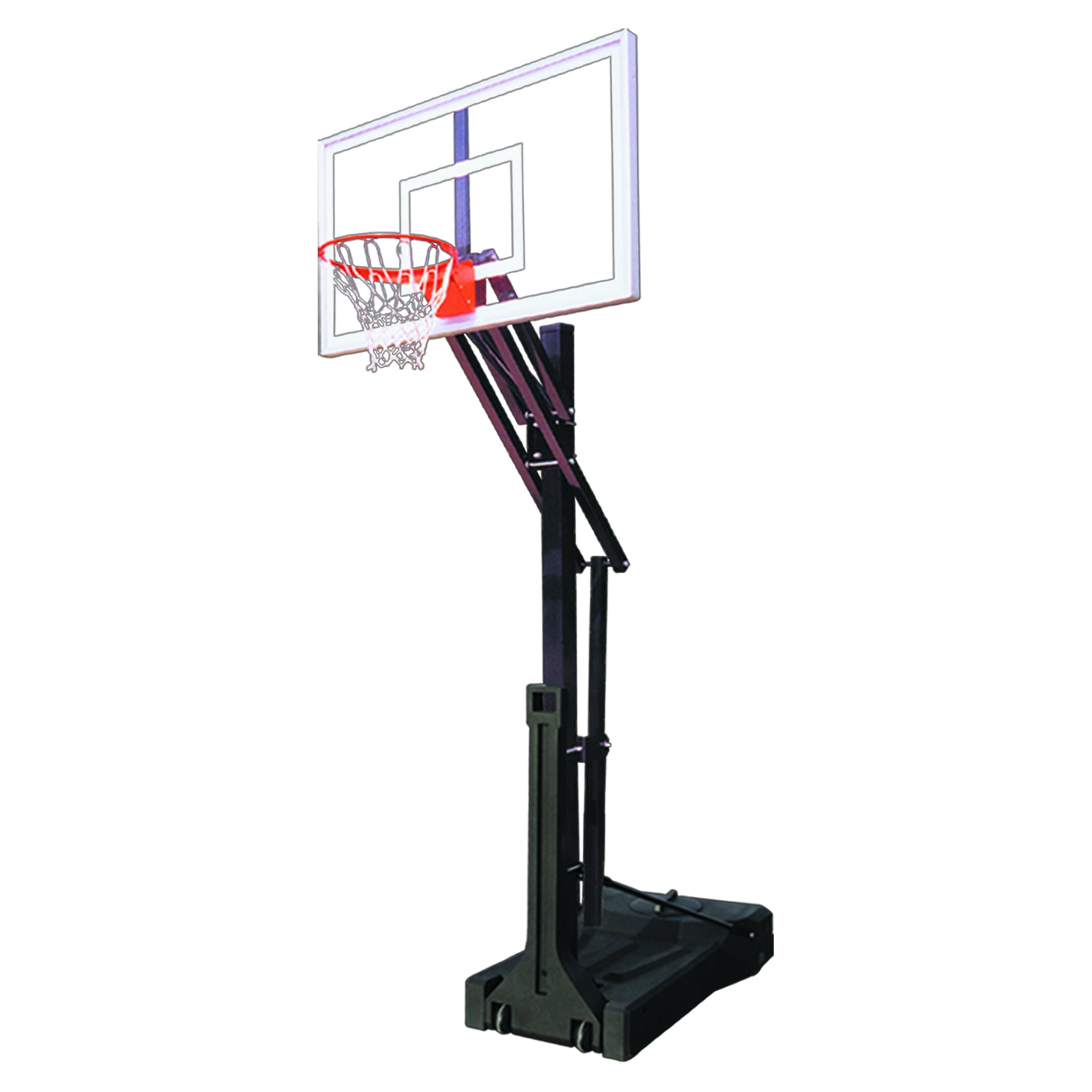 OmniSlam pro style portable basketball hoop base and steel post