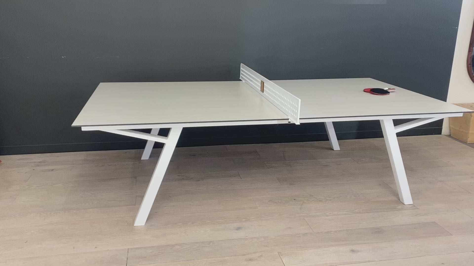 Sean Woolsey White Ash White Hammer Outdoor Ping Pong Table